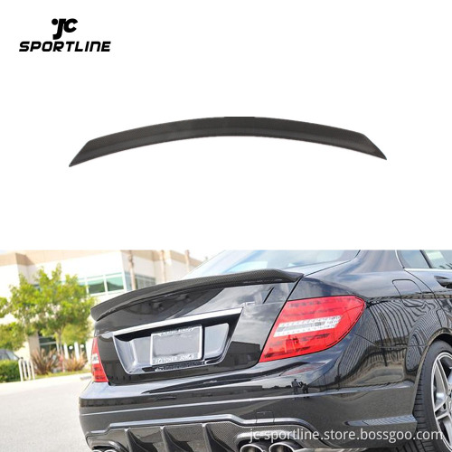 JC Sportline Carbon Fiber Rear Trunk Spoiler for Mercedes-Benz W204 C63 4-Door Sedan - 2012